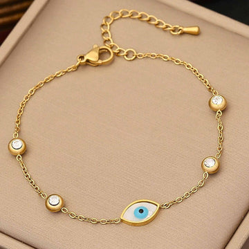 18K Gold Plated Evil Eye Bracelet